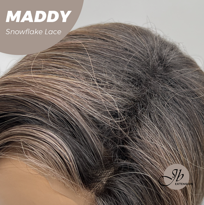 [FINAL SALE] JBEXTENSION 18 Inches Pine Cones Pre-Cut Snowflake Lace Frontlace Glueless Wig MADDY SNOWFLAKE【PERMATEASE】【BENDY EAR TABS】- M/L