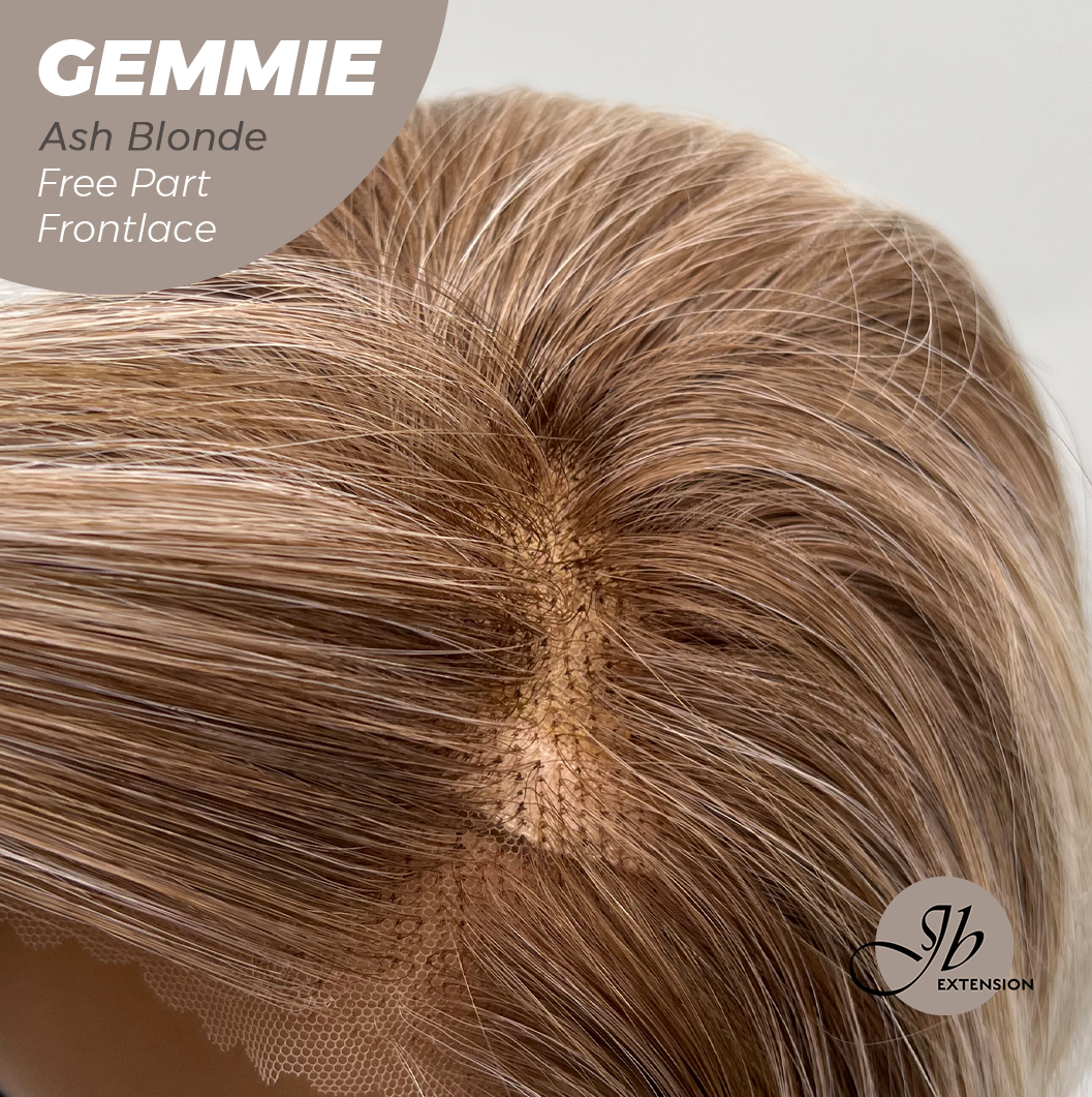 [FINAL SALE] JBEXTENSION 20 Inches Ash Blonde Pre-Cut Free Part Frontlace Glueless Wig GEMMIE ASH BLONDE