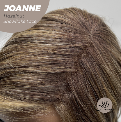 JBEXTENSION 11 Inches Hazelnut Pre-Cut Side Part Snowflake Lace Frontlace Glueless Wig JOANNE HAZELNUT【BENDY EAR TABS】