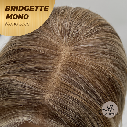 JBEXTENSION BRIDGETTE MONO Monofilament Handmade Wig 6X5 Full Monofilament Hand Tied Top Wig 16 Inches Curly Honey Blonde Mono Lace Wig with Anti-slip Silicone Strips Glueless Wig BRIDGETTE MONO【BENDY EAR TABS】