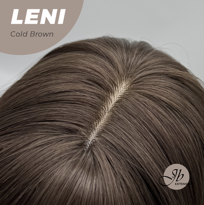 JBEXTENSION 22 Inches Cold Brown Fashion Wig with Bangs LENI COLD BROWN