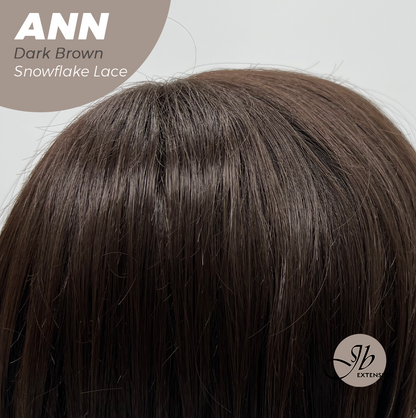 [FINAL SALE] JBEXTENSION 10 Inches Dark Brown Pre-Cut Side Part Snowflake Lace Frontlace Glueless Wig ANN DARK BROWN【BENDY EAR TABS】