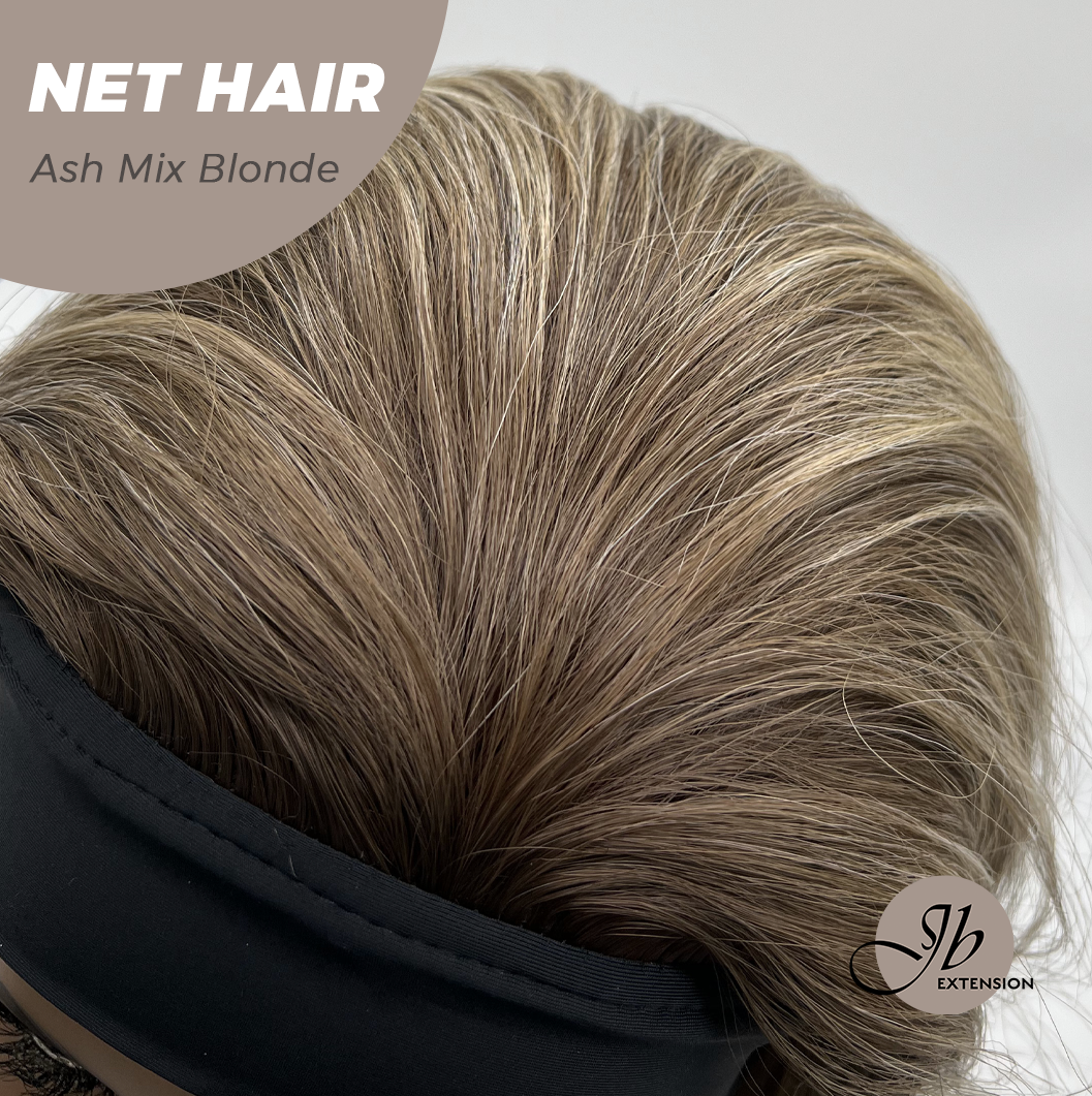 JBEXTENSION 26 Inches Long Wave Hair Ash Mix Blonde Headband Wig NET HAIR