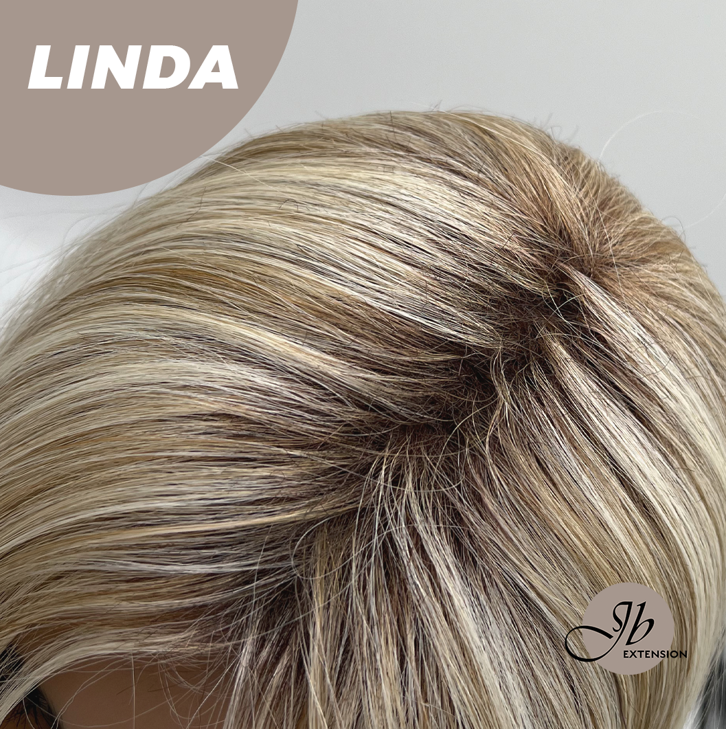 [FINAL SALE] JBEXTENSION 18 Inches Blonde Women Fashion Full Machine Wig LINDA【PLUS PERMATEASE】【BENDY EAR TABS】