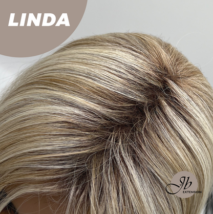 [FINAL SALE] JBEXTENSION 18 Inches Blonde Women Fashion Full Machine Wig LINDA【PLUS PERMATEASE】【BENDY EAR TABS】