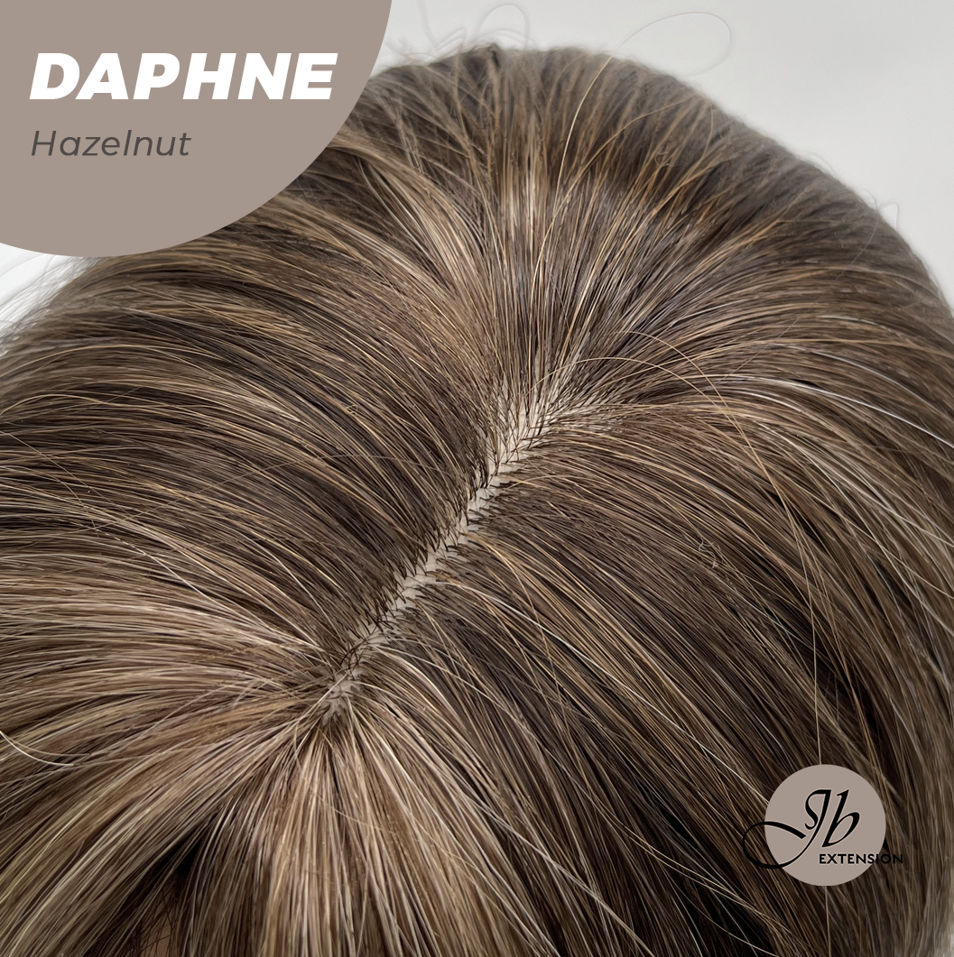 JBEXTENSION 29 Inches Long Body Wave Hazelnut Wig With Bangs DAPHNE HAZELNUT