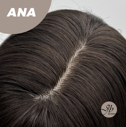 JBEXTENSION 27 Inches Long Curly Midnight Brown( Black/Brown) Wig with Bangs ANA