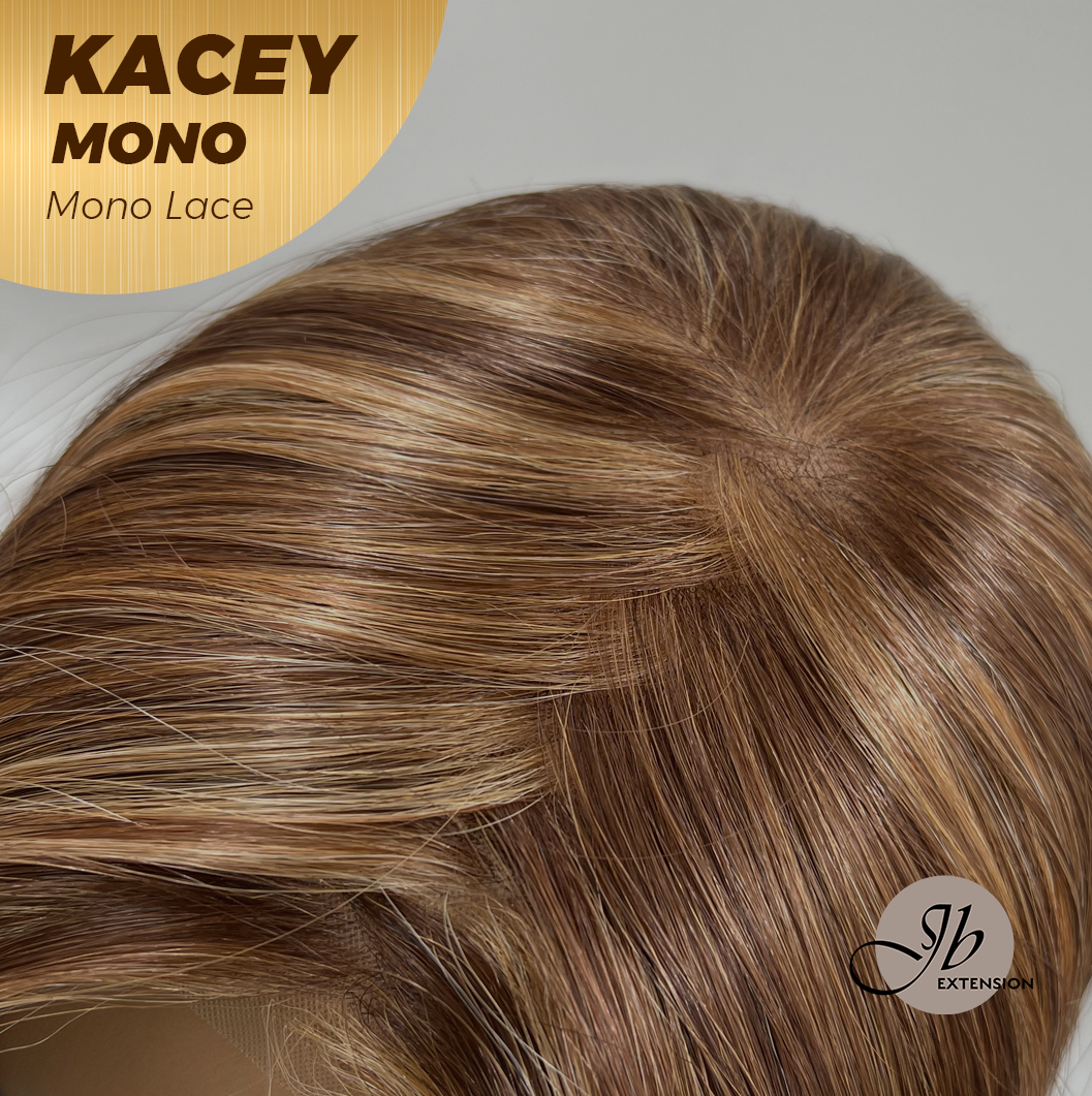 JBEXTENSION KACEY MONO Monofilament Handmade Wig 6X5 Full Monofilament Hand Tied Top Wig 27 Inches Copper Mono Lace Wig With Anti-slip Silicone Strips Glueless Wig KACEY MONO【BENDY EAR TABS】