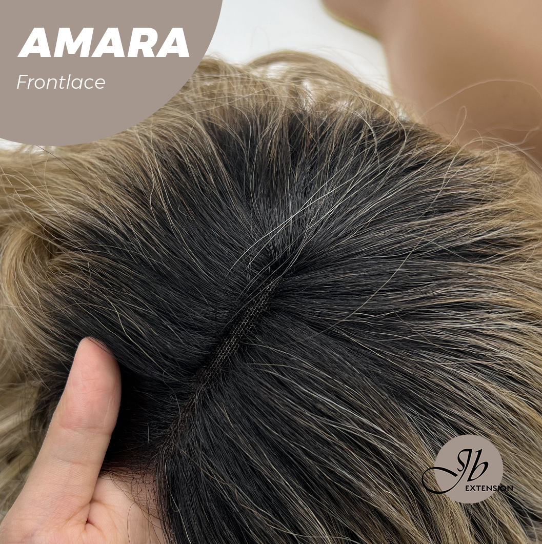 [FINAL SALE] JBEXTENSION 22 Inches Mix Blonde Pre-Cut Side Part Frontlace Glueless Black Sapphire Wig AMARA【BENDY EAR TABS】