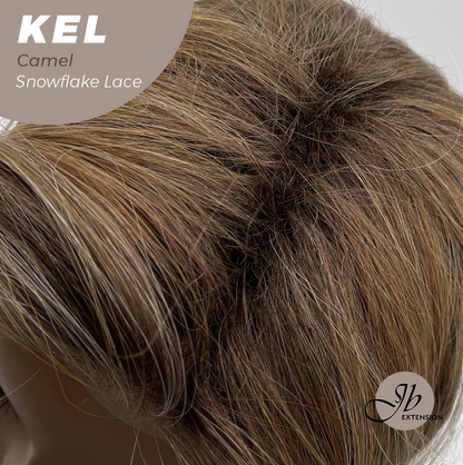 [FINAL SALE] JBEXTENSION 22 Inches Camel Pre-Cut Snowflake Lace Frontlace Glueless Wig KEL CAMEL【PERMATEASE】【BENDY EAR TABS】- M/L