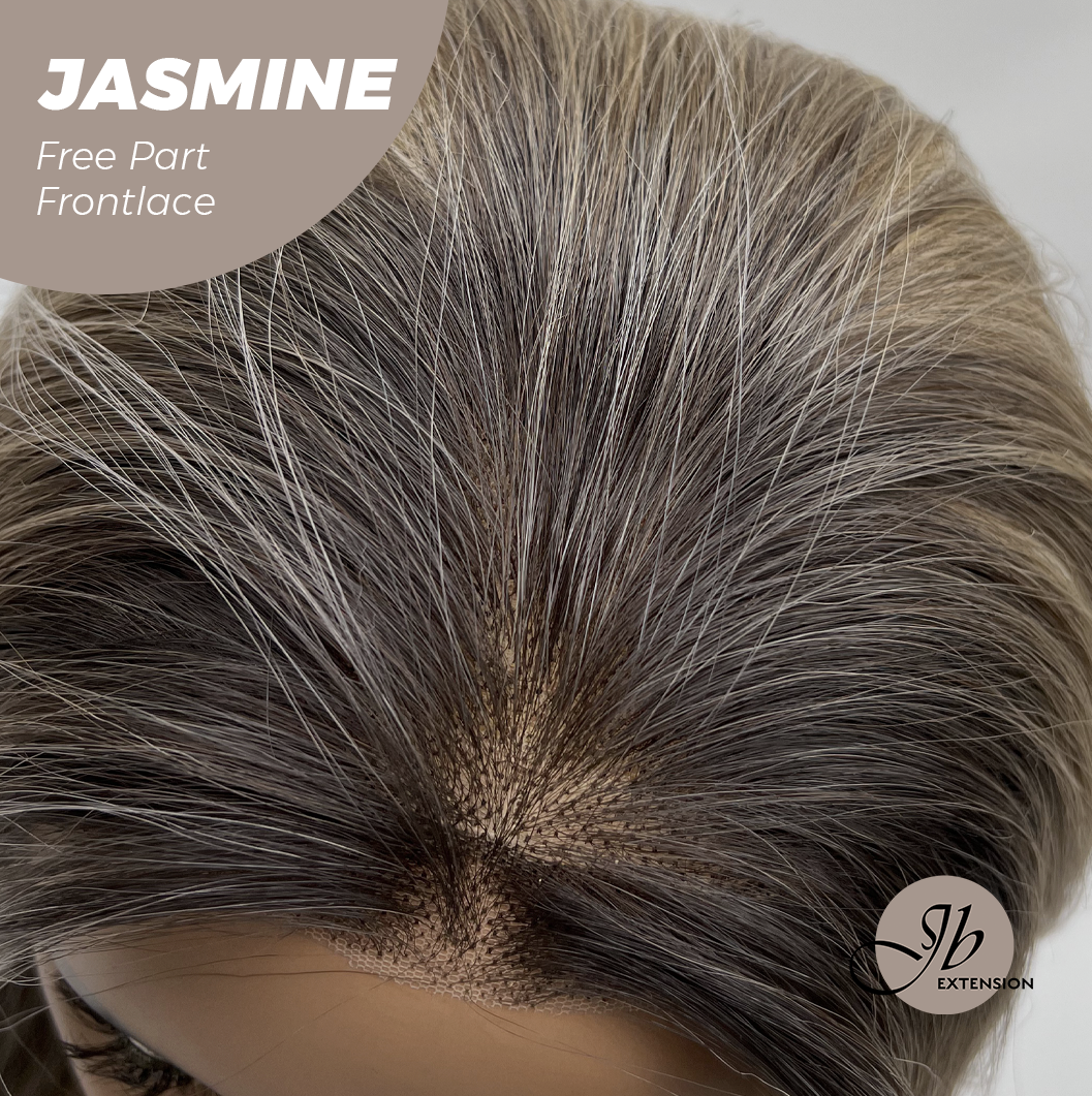 JBEXTENSION 24 Inches Mix Blonde Fiber X, Tangle Less Pre-Cut Free Part Frontlace Glueless Wig JASMINE【FIBER X】