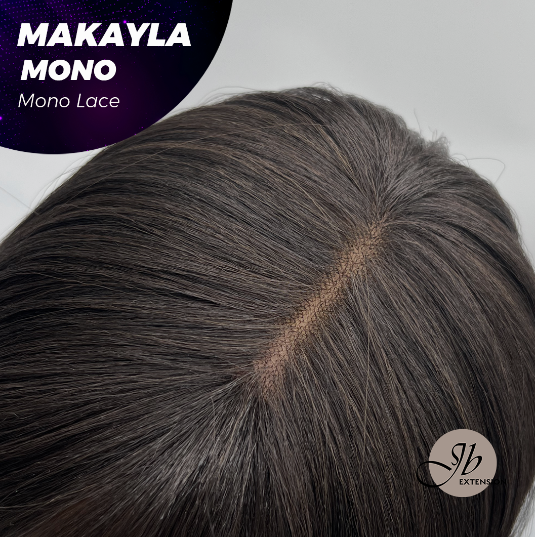[FINAL SALE] JBEXTENSION MAKAYLA MONO Monofilament Handmade Wig 6X5 Full Monofilament Hand Tied Top Wig 23 Inches Long Black Straight Mono Lace Handmade Futura Fiber Glueless Black Sapphire Wig MAKAYLA MONO【BENDY EAR TABS】
