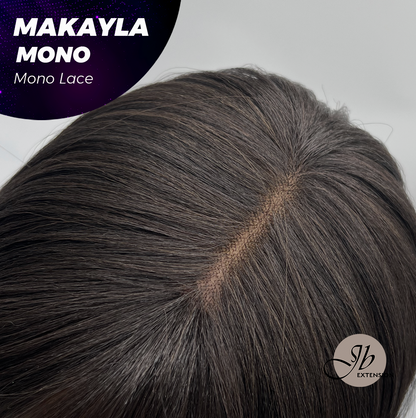 [FINAL SALE] JBEXTENSION MAKAYLA MONO Monofilament Handmade Wig 6X5 Full Monofilament Hand Tied Top Wig 23 Inches Long Black Straight Mono Lace Handmade Futura Fiber Glueless Black Sapphire Wig MAKAYLA MONO【BENDY EAR TABS】