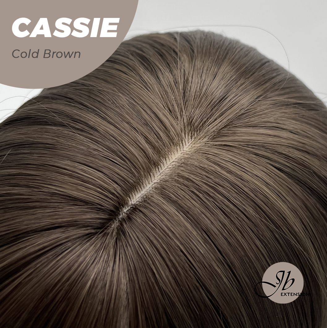 JBEXTENSION 19 Inches Long Cold Brown Wig with Bangs CASSIE COLD BROWN