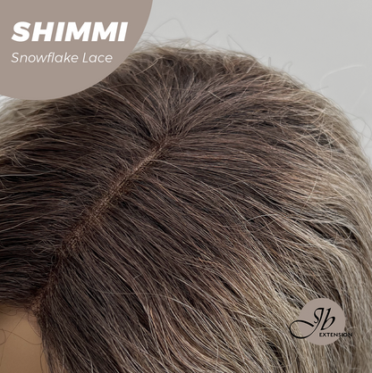 [FINAL SALE] JBEXTENSION 21 Inches Ash Grey Deep Curly Pre-Cut Side Part Snowflake Lace Frontlace Glueless Wig SHIMMI【BENDY EAR TABS】