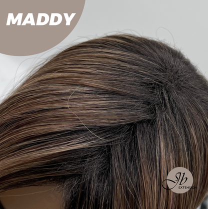 [FINAL SALE] JBEXTENSION 18 Inches Ash Brown Women Fashion Full Machine Wig MADDY【PLUS PERMATEASE】【BENDY EAR TABS】