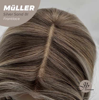 JBEXTENSION 22 Inches Silver Sand Blonde Pre-Cut Frontlace Glueless Wig MüLLER SILVER SAND BLONDE