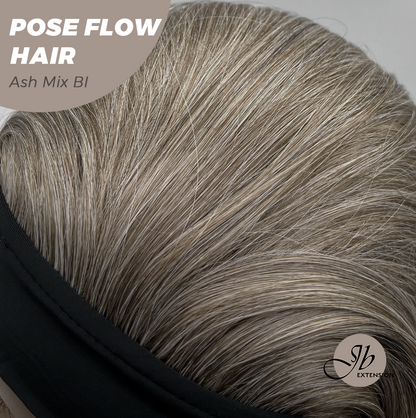 JBEXTENSION 18 Inches Ash Mix Blonde Headband Wig POSE FLOW HAIR - ASH MIX BLONDE
