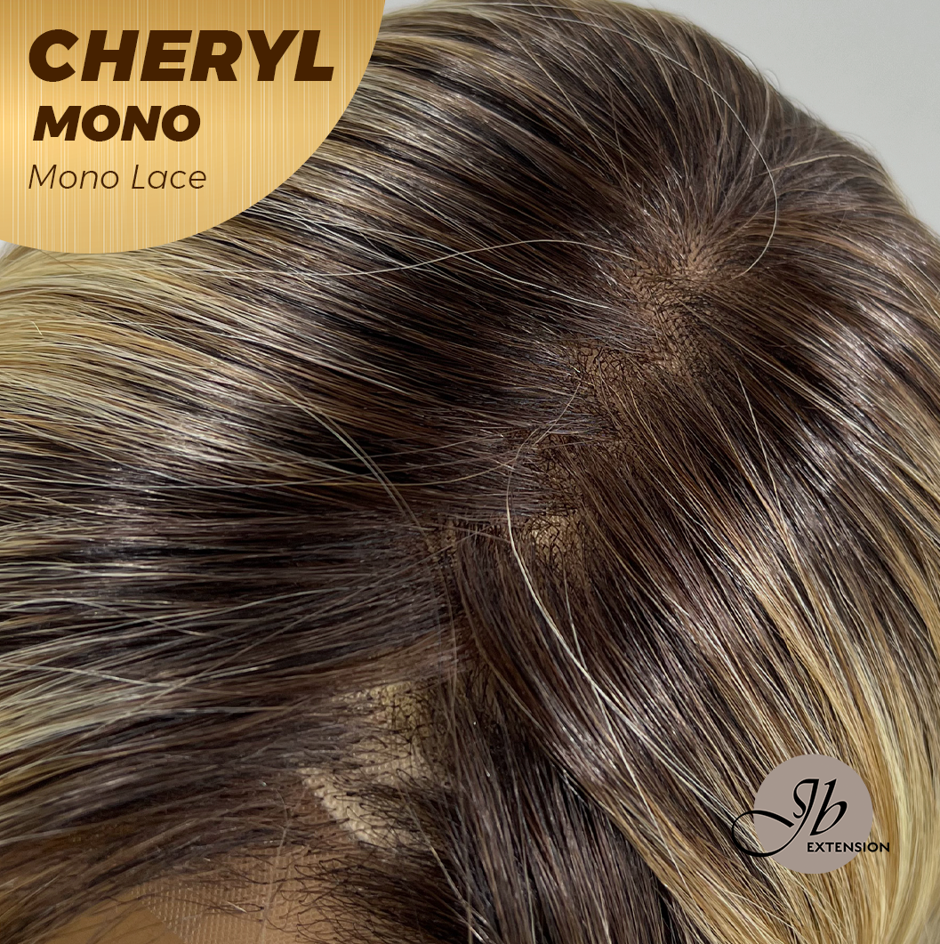 [FINAL SALE] JBEXTENSION CHERYL MONO Monofilament Handmade Wig 6X5 Full Monofilament Hand Tied Top Wig 22 Inches Blonde Mono Lace Wig With Anti-slip Silicone Strips Glueless Wig CHERYL MONO【BENDY EAR TABS】