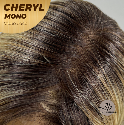 [FINAL SALE] JBEXTENSION CHERYL MONO Monofilament Handmade Wig 6X5 Full Monofilament Hand Tied Top Wig 22 Inches Blonde Mono Lace Wig With Anti-slip Silicone Strips Glueless Wig CHERYL MONO【BENDY EAR TABS】