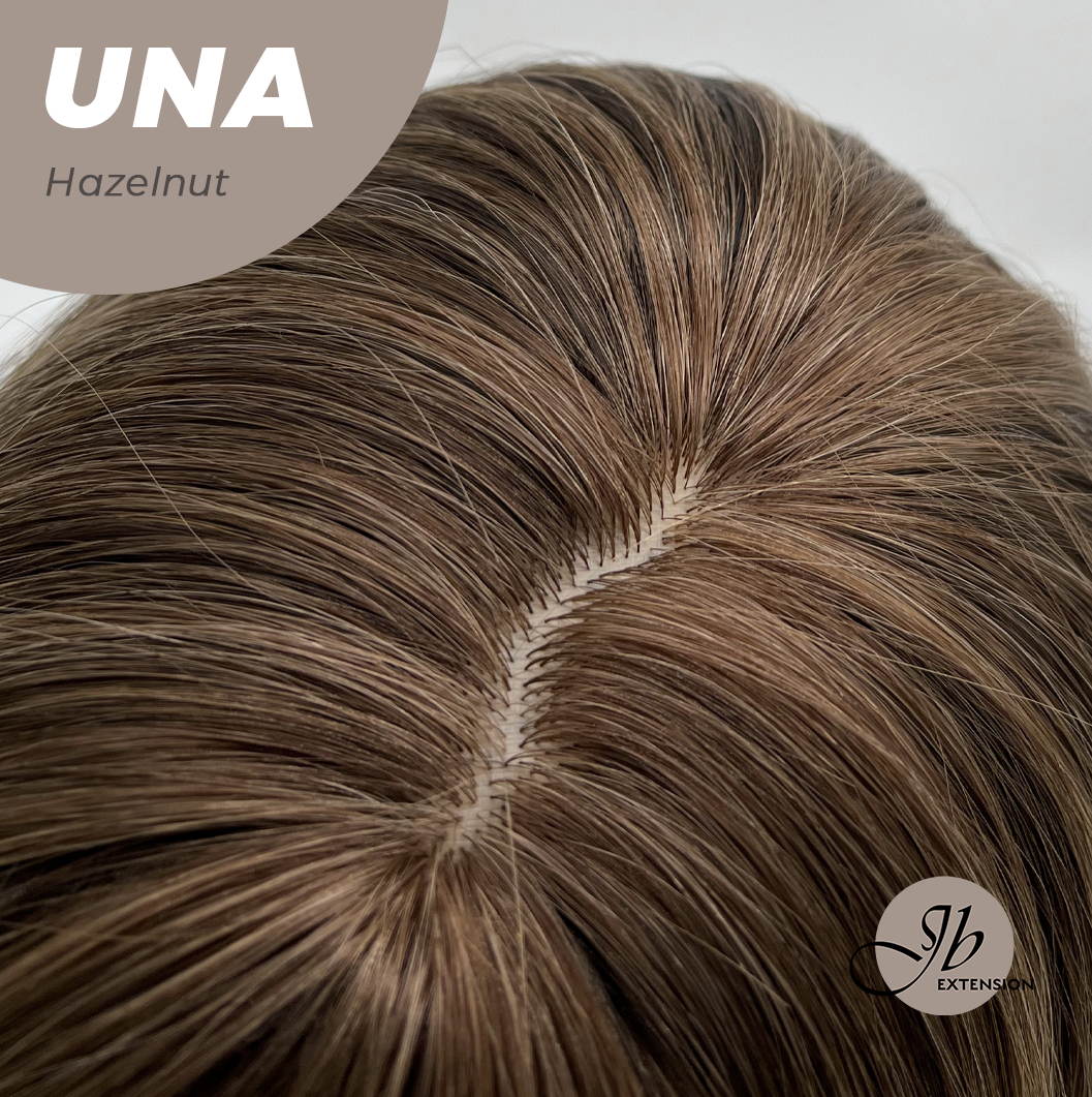 JBEXTENSION 22 Inches Hazelnut Wave with Bangs Wig UNA HAZELNUT