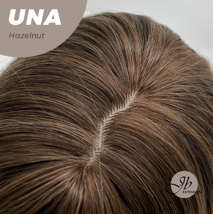 JBEXTENSION 22 Inches Hazelnut Wave with Bangs Wig UNA HAZELNUT