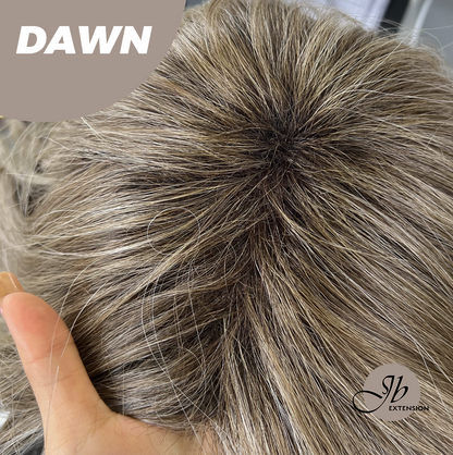 [FINAL SALE] JBEXTENSION 14 Inches Ash Grey Women Fashion Full Machine Wig DAWN【PLUS PERMATEASE】【BENDY EAR TABS】