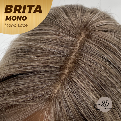 JBEXTENSION BRITA MONO Monofilament Handmade Wig 6X5 Full Monofilament Hand Tied Top Wig 22 Inches Light Blonde Mono Lace Wig Glueless Wig BRITA MONO - LIGHT BLONDE【BENDY EAR TABS】