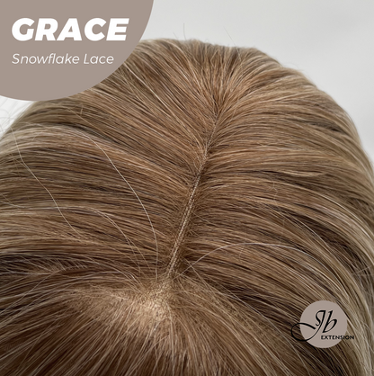 [FINAL SALE] JBEXTENSION 15 Inches Mix Blonde Wave Pre-Cut Arc Snowflake Lace Frontlace Glueless Wig GRACE【BENDY EAR TABS】
