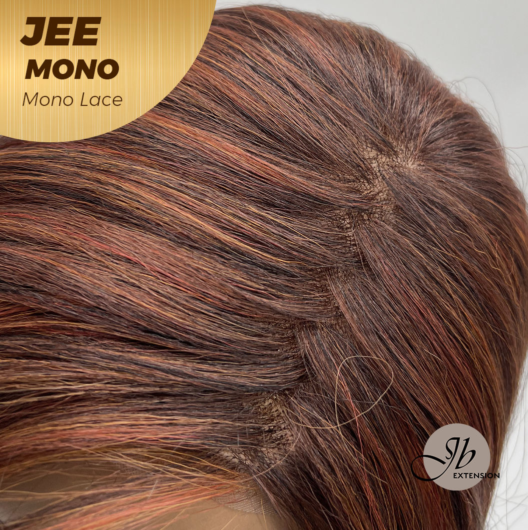 [PRE-ORDER] JBEXTENSION JEE MONO Monofilament Handmade Wig 6X5 Full Monofilament Hand Tied Top Wig 19 Inches Reddish Copper Mono Lace Wig with Anti-slip Silicone Strips Glueless Wig JEE MONO【BENDY EAR TABS】