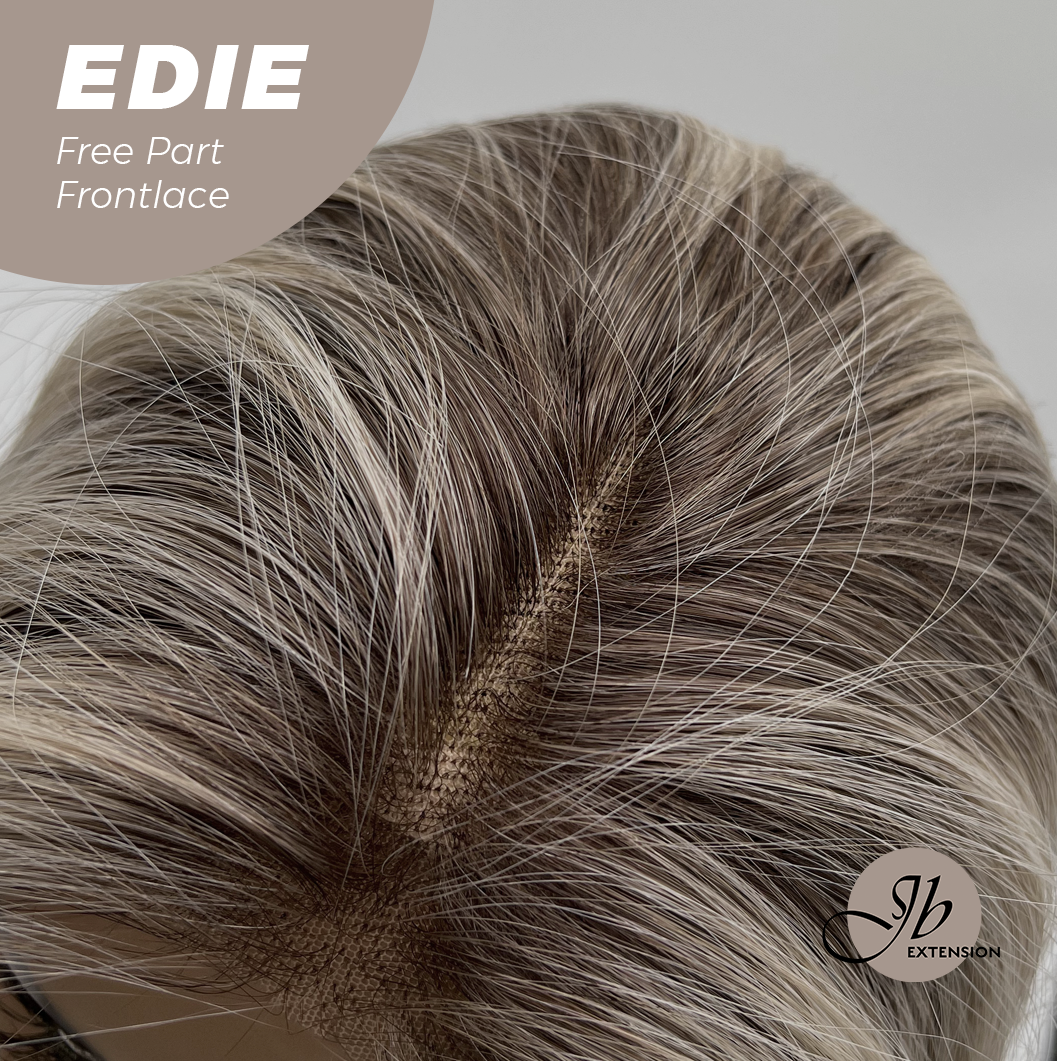 JBEXTENSION 16 Inches Light Blonde Fiber X, Tangle Less Pre-Cut Free Part Frontlace Glueless Wig EDIE【FIBER X】