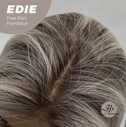 JBEXTENSION 16 Inches Light Blonde Fiber X, Tangle Less Pre-Cut Free Part Frontlace Glueless Wig EDIE【FIBER X】
