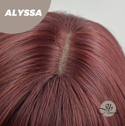 JBEXTENSION 25 Inches Red Curly Fashion Wig With Full Bangs ALYSSA