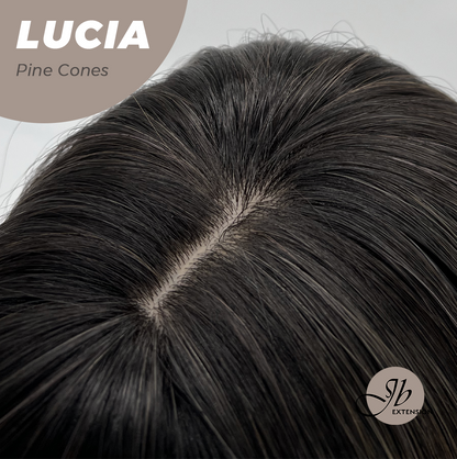 JBEXTENSION 21 Inches Natural Style Pine Cones Wig with Bangs LUCIA PINE CONES