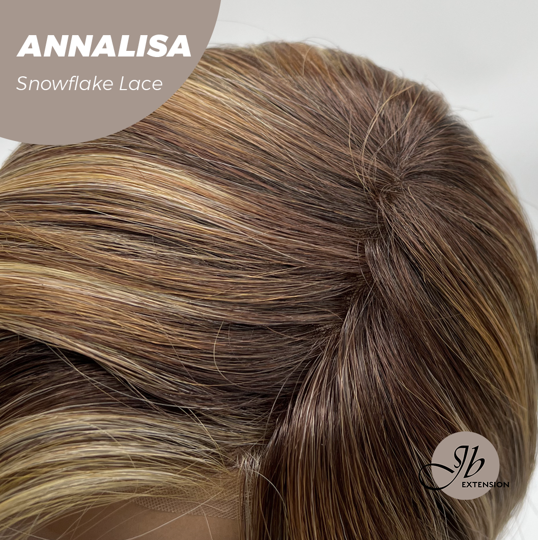 [PRE-ORDER] JBEXTENSION 10 Inches Bob Cut Mix Copper Pre-Cut Side Part Snowflake Lace Frontlace Glueless Wig ANNALISA【BENDY EAR TABS】