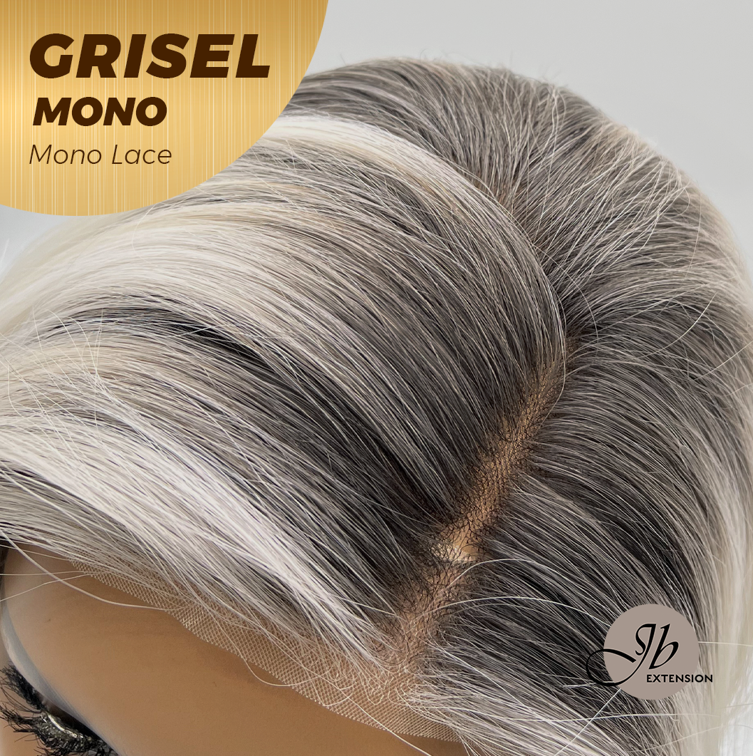 [FINAL SALE] JBEXTENSION GRISEL MONO Monofilament Handmade Wig 6X5 Full Monofilament Hand Tied Top Wig 13 Inches Platinum Blonde Mono Lace Wig With Anti-slip Silicone Strips Glueless Wig GRISEL MONO【BENDY EAR TABS】