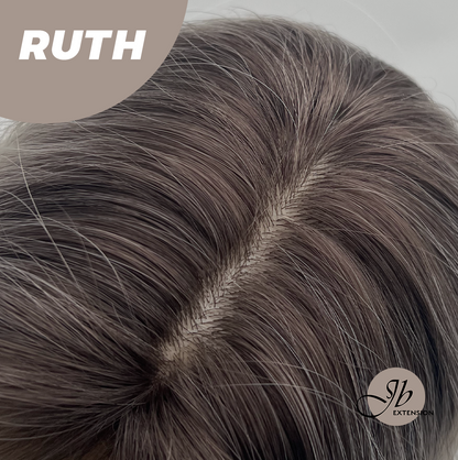 JBEXTENSION 30 Inches Long Body Wave Platinum Blonde with Dark End Wig with Bangs RUTH