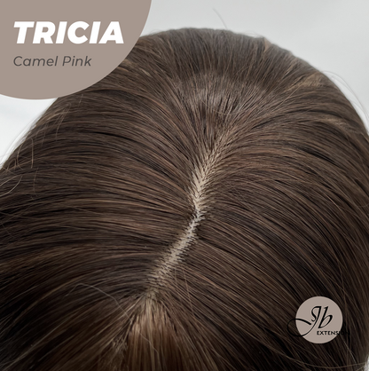 JBEXTENSION 23 Inches Curly Camel Pink Wig TRICIA CAMEL PINK