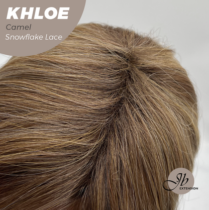 [FINAL SALE] JBEXTENSION 12 Inches Bob Cut Camel Pre-Cut Snowflake Lace Frontlace Glueless Wig KHLOE CAMEL【PERMATEASE】【BENDY EAR TABS】- M/L