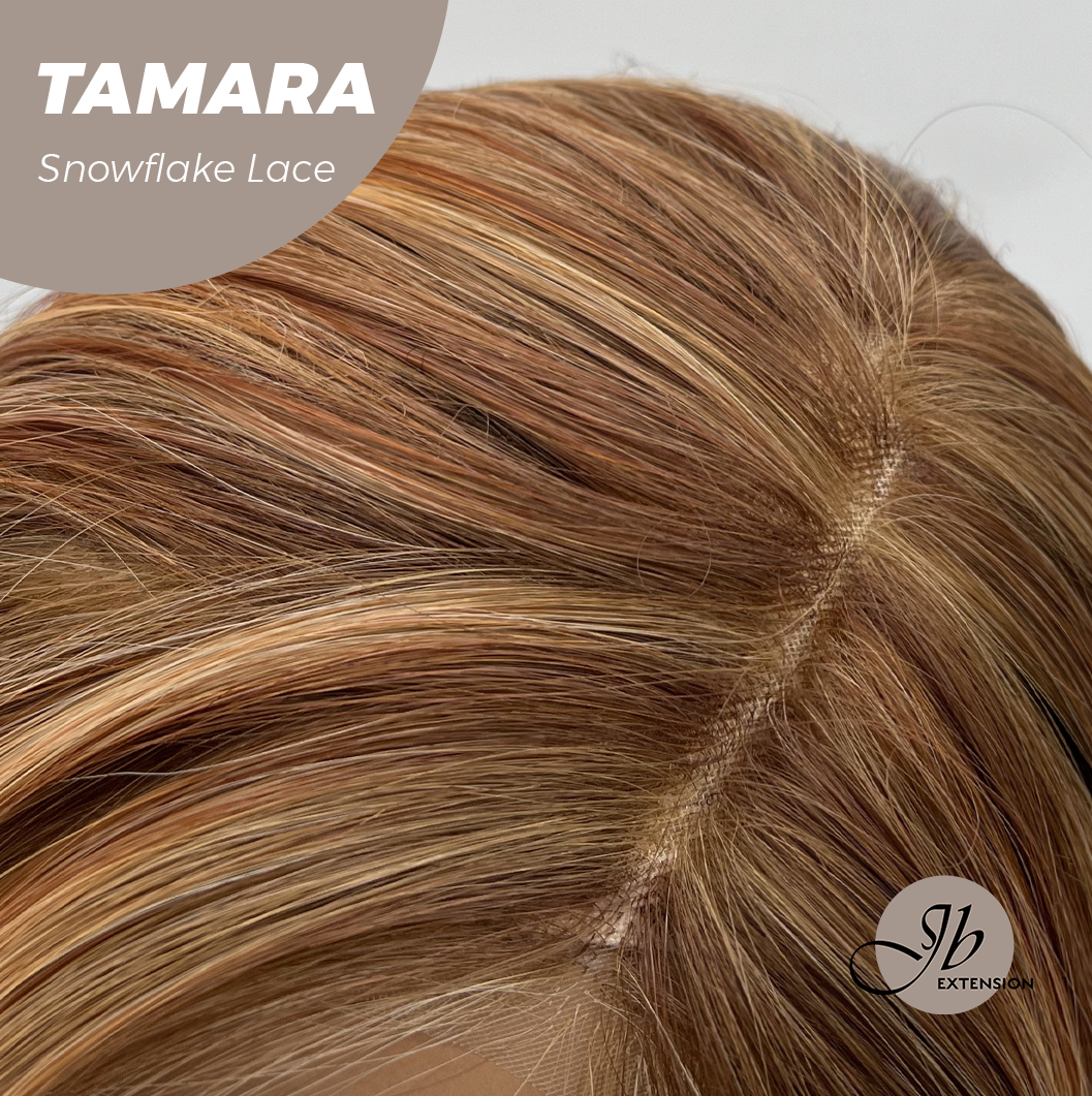 [FINAL SALE] JBEXTENSION 10 Inches Sunset Blush Pre-Cut Side Part Snowflake Lace Frontlace Glueless Wig TAMARA【BENDY EAR TABS】