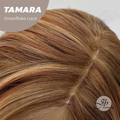 [FINAL SALE] JBEXTENSION 10 Inches Sunset Blush Pre-Cut Side Part Snowflake Lace Frontlace Glueless Wig TAMARA【BENDY EAR TABS】