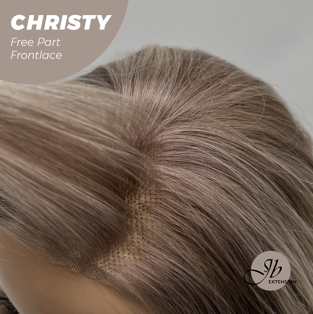 JBEXTENSION 22 Inches Dark Blonde Wave Fiber X, Tangle Less Pre-Cut Free Part Frontlace Glueless Wig CHRISTY【FIBER X】