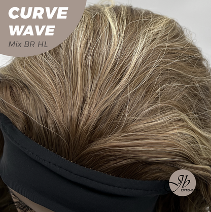 JBEXTENSION 26 Inches Long Wave Mix Brown Highlight Headband Wig CURVE WAVE - MIX BROWN HIGHLIGHT