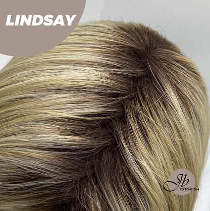 [FINAL SALE] JBEXTENSION 18 Inches Curly Blonde Women Fashion Full Machine Wig LINDSAY【PLUS PERMATEASE】【BENDY EAR TABS】