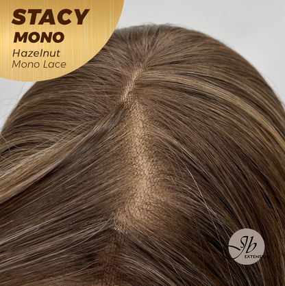 [PRE-ORDER] JBEXTENSION STACY MONO Monofilament Handmade Wig 6X5 Full Monofilament Hand Tied Top Wig 18 Inches Hazelnut Mono Lace Wig with Anti-slip Silicone Strips Glueless Wig STACY MONO - HAZELNUT【BENDY EAR TABS】