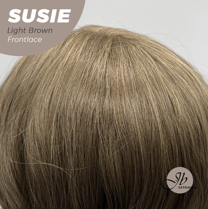 [FINAL SALE] JBEXTENSION 16 Inches Light Brown Women Pre-Cut Frontlace Glueless Wig SUSIE LIGHT BROWN