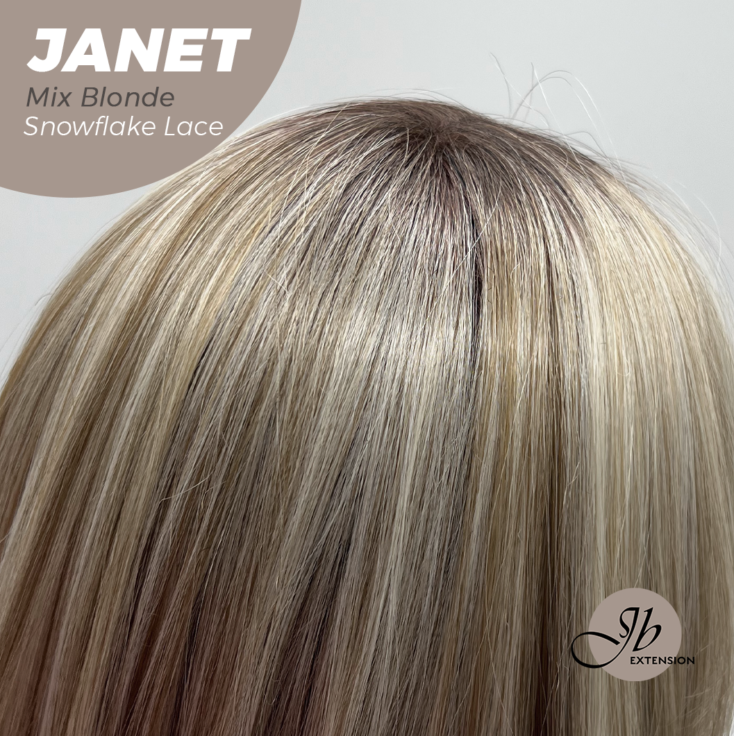 [PRE-ORDER] JBEXTENSION 19 Inches Mix Blonde Pre-Cut Arc Snowflake Lace Frontlace Glueless Wig JANET MIX BLONDE【BENDY EAR TABS】