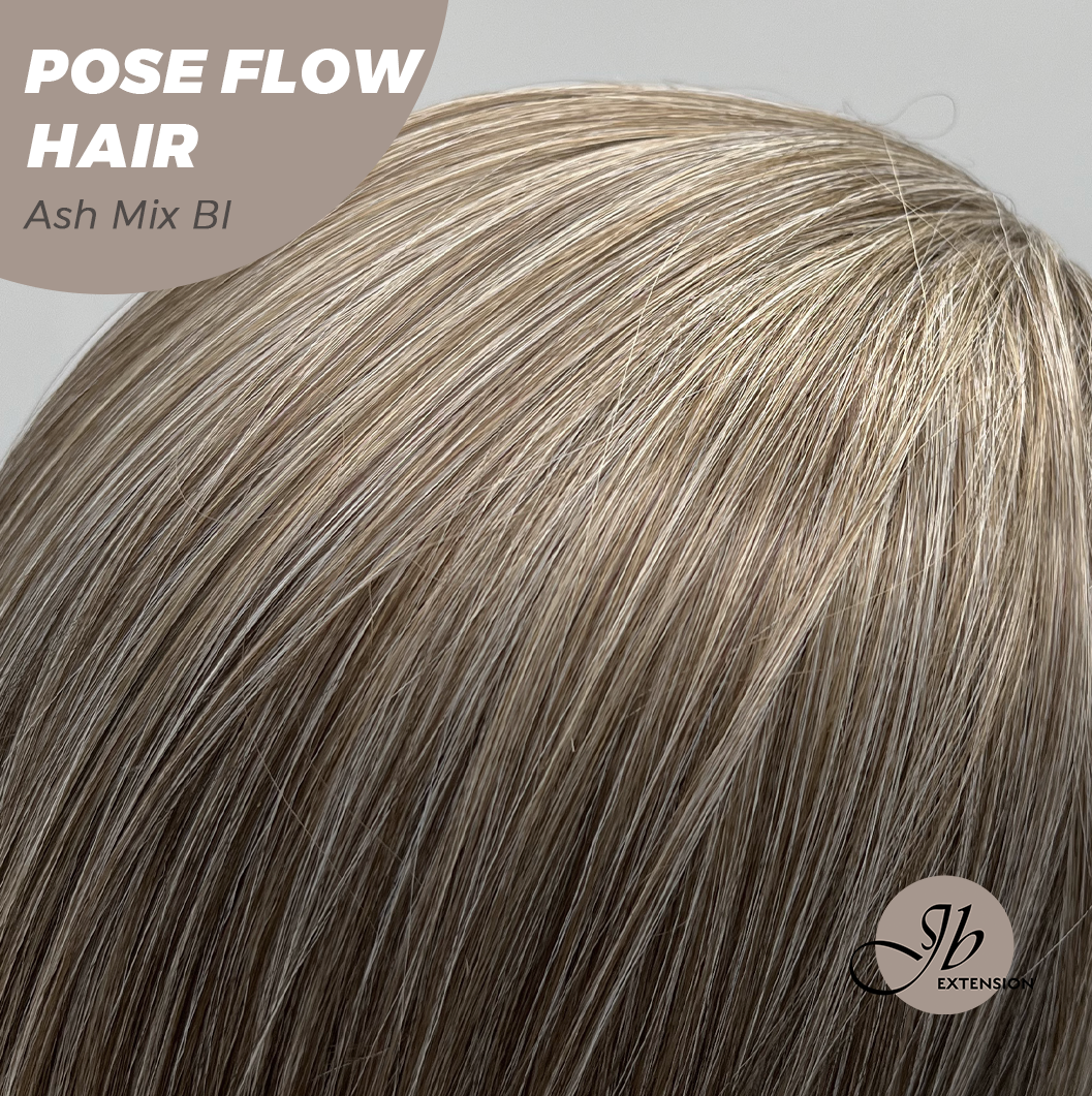 JBEXTENSION 18 Inches Ash Mix Blonde Headband Wig POSE FLOW HAIR - ASH MIX BLONDE