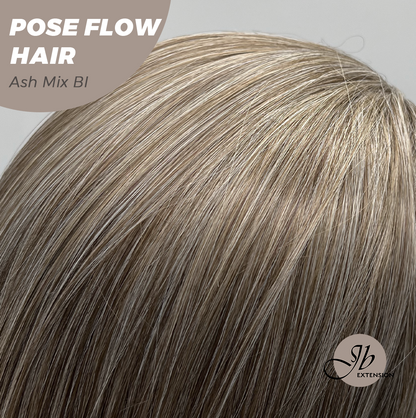 JBEXTENSION 18 Inches Ash Mix Blonde Headband Wig POSE FLOW HAIR - ASH MIX BLONDE
