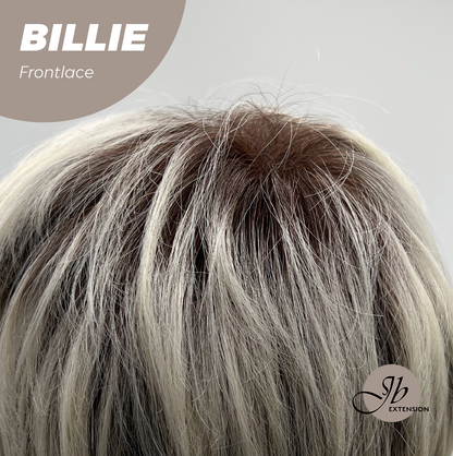 JBEXTENSION 9 Inches Pixie Cut Blonde Pre-Cut Frontlace Glueless Black Sapphire Wig BILLIE【BENDY EAR TABS】